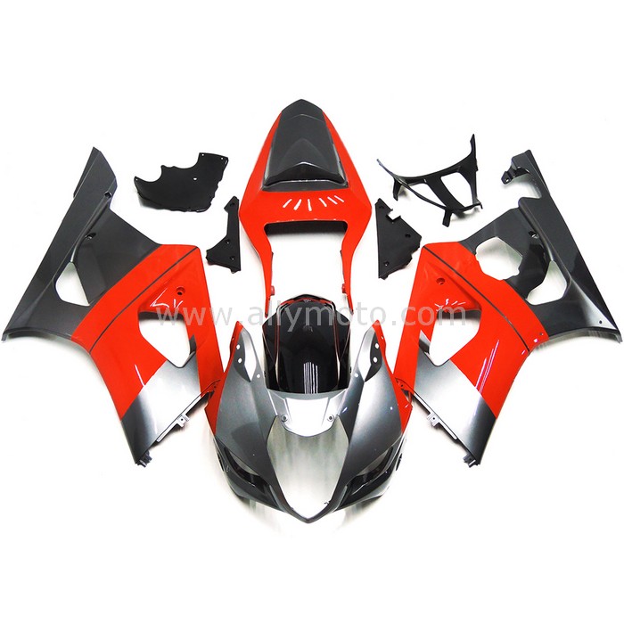 0349 Fairing Suzuki GSXR1000 K3 03 04 Fitings Red Silver 0349 Fairing Suzuki GSXR1000 K3 03 04 Fitings Red Silver